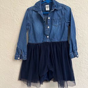 Carter's denim chambray and tulle dress 3T